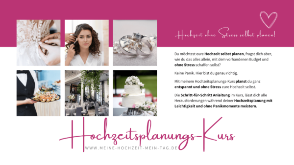 Cover-Hochzeitsplanungs-Kurs-